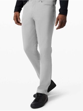 Lululemon ABC Classic-Fit 5 Pocket Pant 37"L *Warpstreme Silver Drop Size 40